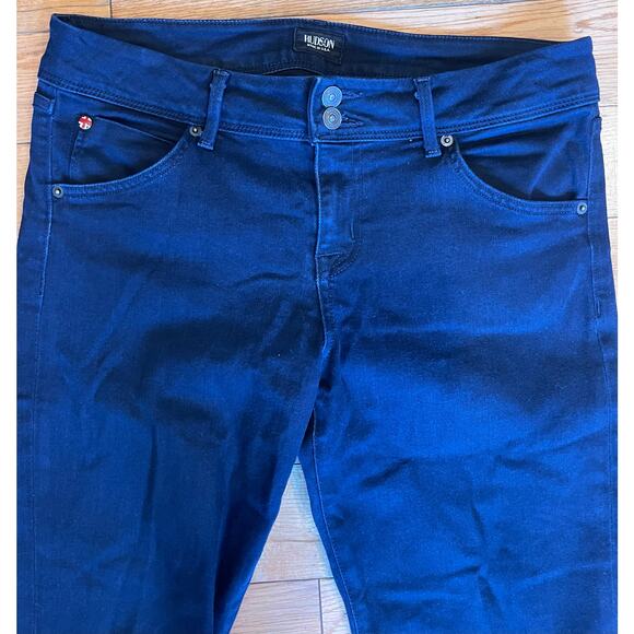 Hudson Women’s High Rise Flare Jeans Dark Wash‎ Double Button Fly Size 32 - Picture 2 of 7